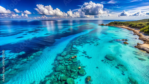 Tranquil Tropical Seascape with Clear Blue Waters
