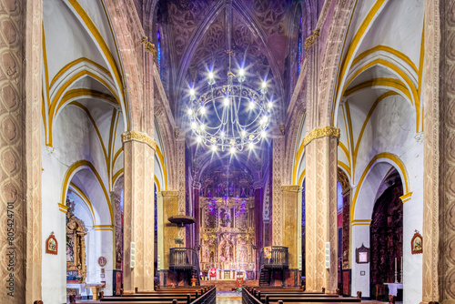 Interior of Santa Maria de la Mesa church, Utrera (Seville, Spain).