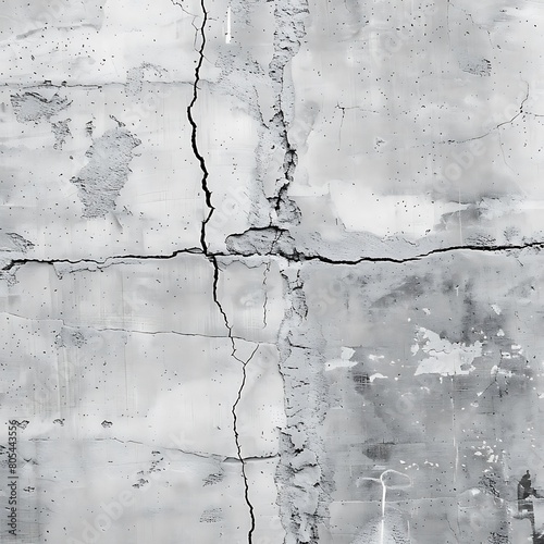 Explore the narrative behind the cracks in the concrete wall, a testament to the subsidence of the ground beneath