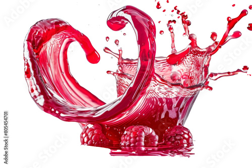 Berry juice splash isolated On white background