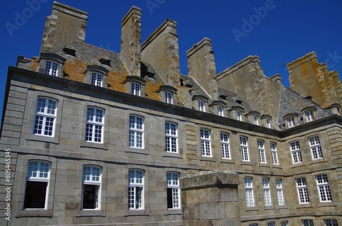 Traditional houses in St Malo in Brittany in France, Europe