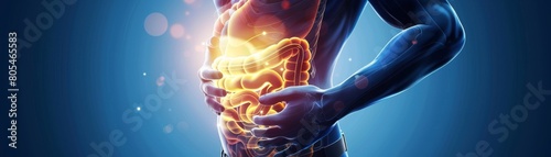Person experiencing pain in the pancreas experiencing abdominal pain and digestive issues