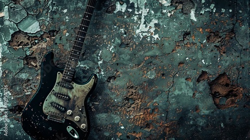 Gritty Indie Rock Guitar Riffs Amid Grunge Style Textured Wallpaper Background