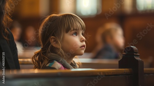 A conceptual image illustrating the emotional impact of divorce court proceedings on a child, symbolizing child advocacy and custody rights during parental separation.