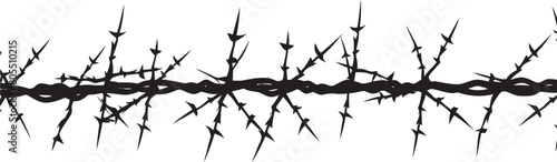 Whimsical Barbed Wire Vector Illustrations Quirky Designs