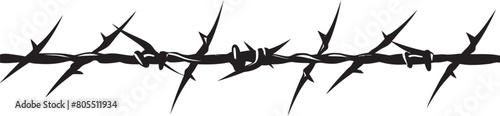 Intense Barbed Wire Vector Elements Powerful Imagery