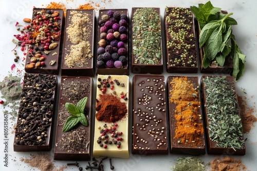 Reimagine chocolate. Discover the unexpected magic of herbs and spices paired with dark chocolate.