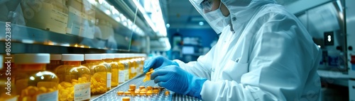 A pharmaceutical laboratory conducting research 