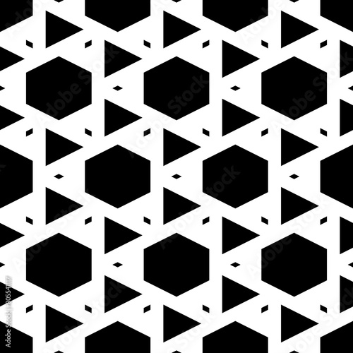 Geometric background. Polygons motif. Hexagons, triangles, rhombuses pattern. Digital paper, abstract. Geometrical backdrop. Triangular, quadrangular, hexagonal shapes wallpaper. Seamless ornament