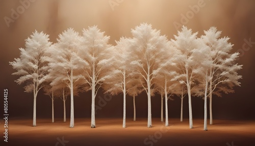 Tree Background, Alabaster Enchantment, Whispering Ivory Canopy