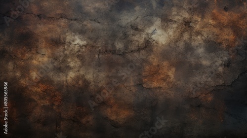 Abstract textured background with a blend of dark grey and orange tones, resembling a weathered wall or smoky surface.