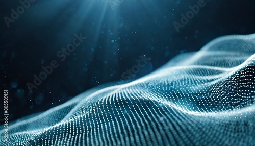 abstract waving particle technology background design abstract wave moving dots flow particles hi tech and big data background design for brochures flyers magazine business card generative ai