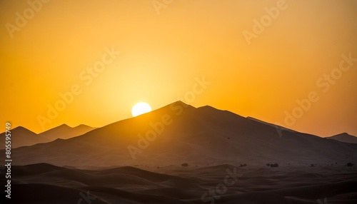 rub al khali desert panorama at sunset empty quarter abu dhabi united arab emirates