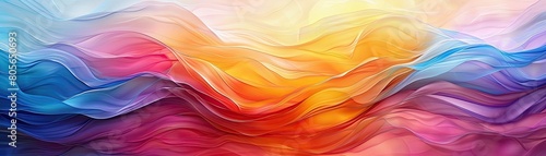 Experience the dynamic energy of abstract painting with waves and vibrant colors