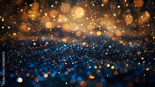 Captivating Celestial Glitter:A Dazzling Backdrop of Abstract Lights and Bokeh