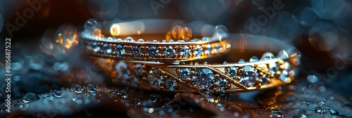 A close-up shot of wedding rings, highlighting their intricate details and the promise they hold