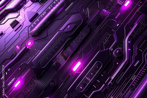 3d rendering of beautiful purple pleats and swirls