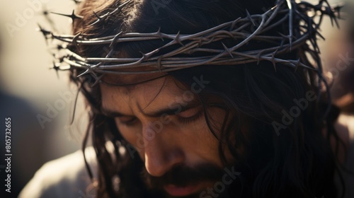 Jesus bore agonizing scourging and weight of crown of thorns enduring immense suffering