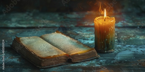 Beside a flickering candle, ancient Midsummer tales leap from an old book, awakening forgotten stories.