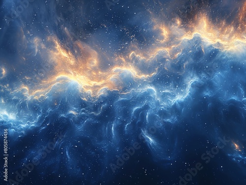 gold and blue galaxy 
