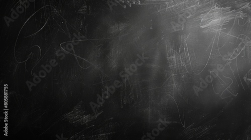 Abstract chalk rubbed out on blackboard or chalkboard texture clean school board for background