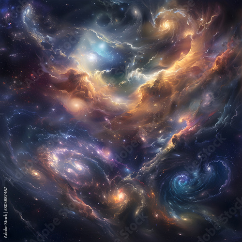 The Cosmic Dance: Artistic Interpretation of Theories about the Universe's Origin