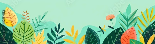 Natural photosynthesis diagram in flat design, illustrating energy conversion in plants in a vibrant, educational style