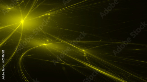energievoll hell leuchtende Highspeed Internet Verbindungen, Glasfaser, Lichtgeschwindigkeit, FTTH, Breitbandausbau, Datentransfer, Multimedia, Perspektive, Daten, gelb, schwarz 