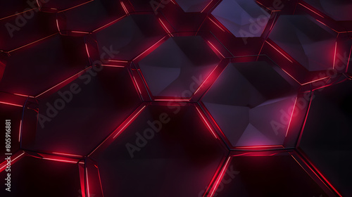 octagonal mesh minimalistic simple technology background
