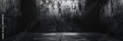 Dark Metal Room Background 