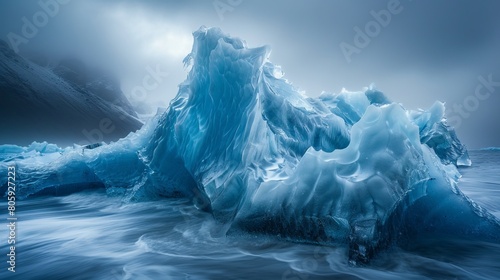 Glacier's Icy Embrace: A Frozen Masterpiece of Time and Nature