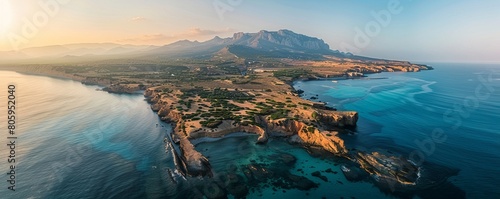 Aerial Drone view of the Bay of Cadiz Natural Park in Spain.