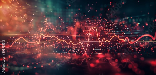 A close-up of a heartbeat monitor displaying a steady rhythm, symbolizing life and vitality. 