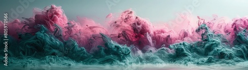 Dynamic abstract background with a mixture of pink and blue oil paint strokes, can be utilized for printed materials such as brochures, flyers, and business cards.