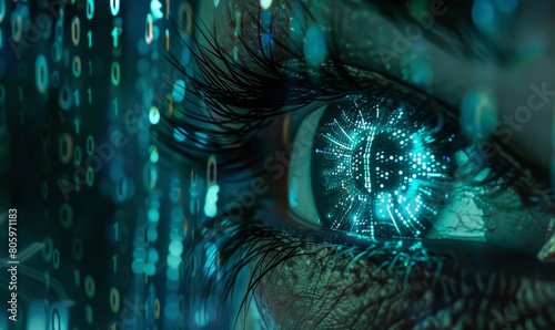 Digital identification by eye pupil generated AI