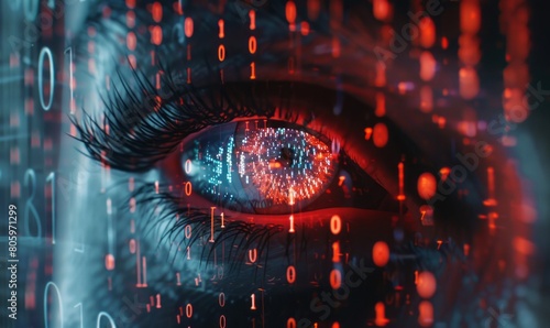 Digital identification by eye pupil generated AI