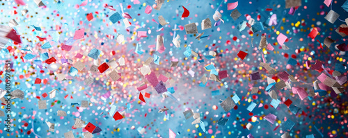Stock market rally celebration with confetti