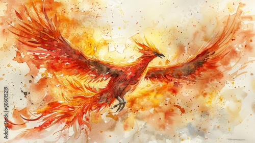 A phoenix is a mythical bird that is said to be a symbol of hope, rebirth, and renewal