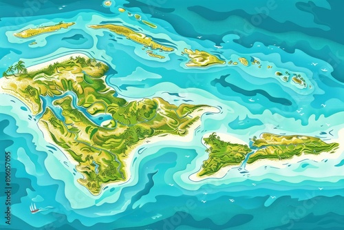Discover Bahamas Island with a Map: Explore the Beautiful Beaches, Middle Border, & Tourist