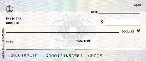  blank check 93 with guilloche background, design, 