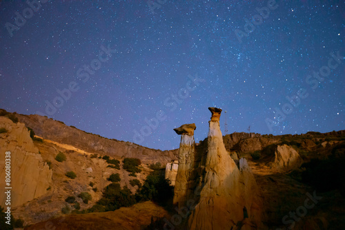 Kula fairy chimneys night astrophotography
