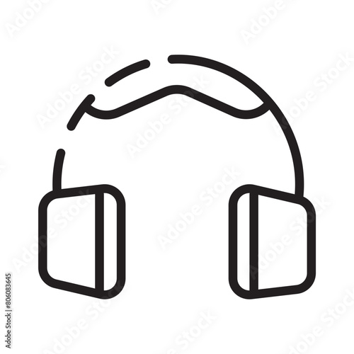 Earmuffs Safety Protect Line Icon