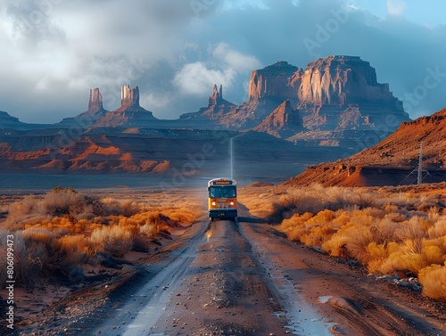 Nostalgic Surrealism: Public Transportation's Connection to Monument Valley's Timeless Beauty