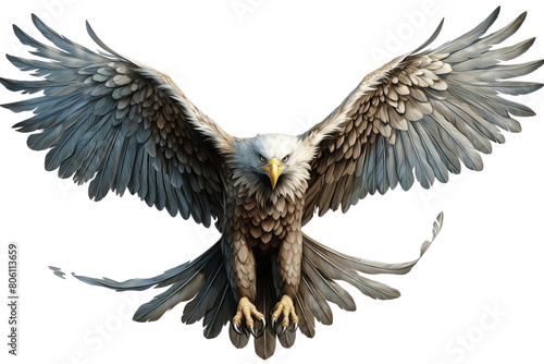 The bald eagle is a bird of prey found in North America. It is the national bird of the United States.