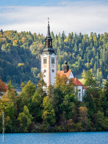 Assumption of Maria Church - Church on Small Island in Lake Bled