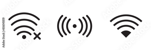 Radio tower vector icon, transmitter antenna symbol. Simple, flat design for web or mobile app