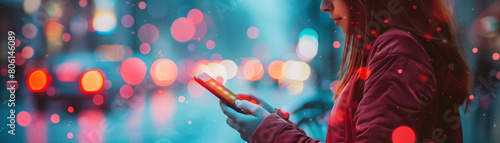 Intimate view of smartphone notification screen flooded with likes, comments, shares. Bokeh accentuates immediate feedback, defining social media success.