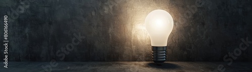 A light bulb at the center of a dark room, casting dramatic shadows on the walls, focusing on themes of isolation and brightness, 3d illustration