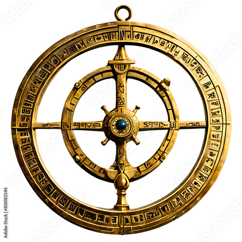 A decorative brass astrolabe Transparent Background Images 