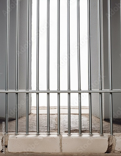 barreaux de prison en ia, fond blanc